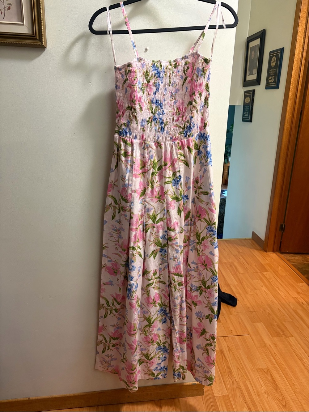 Floral wide leg jump suit